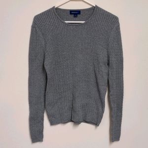 Splendor sz Large L sweater solid Gray 10 12